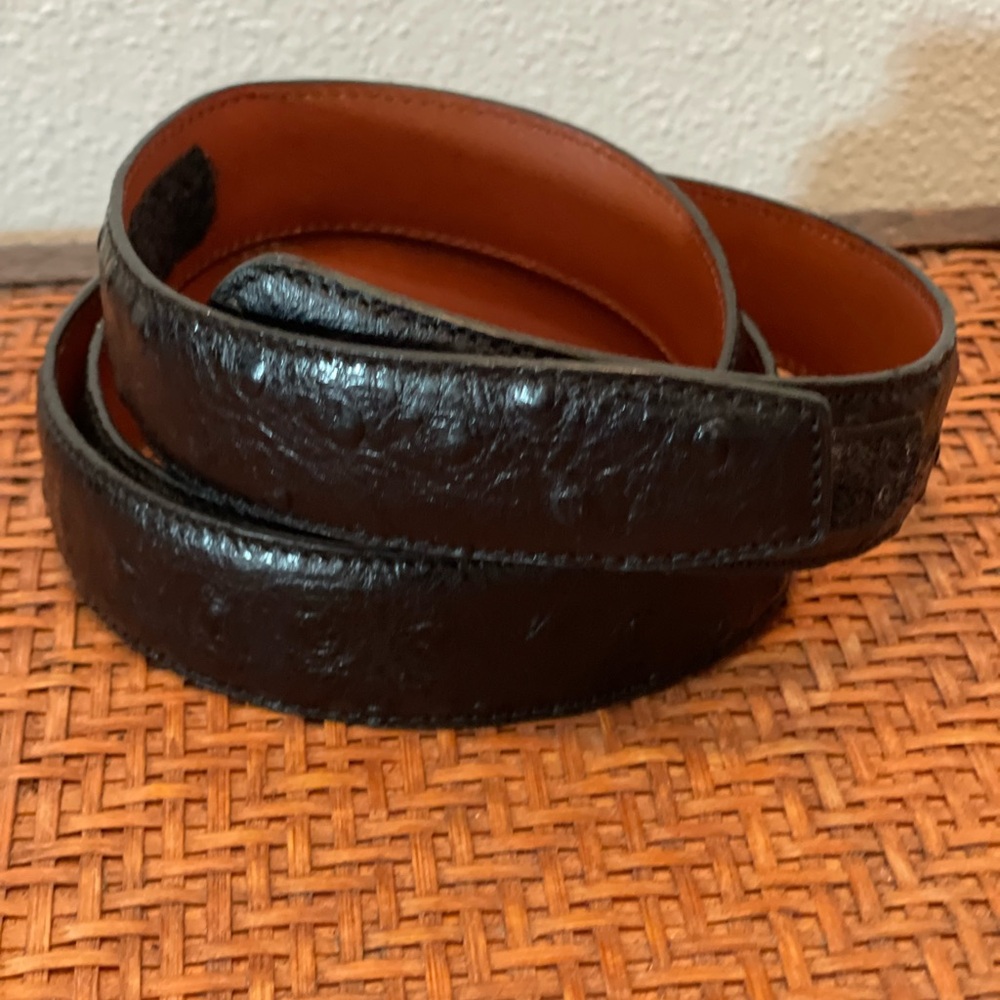 Italian Black Leather Belt
